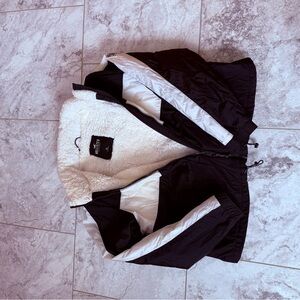 Hollister Black and White Ski Jacket
